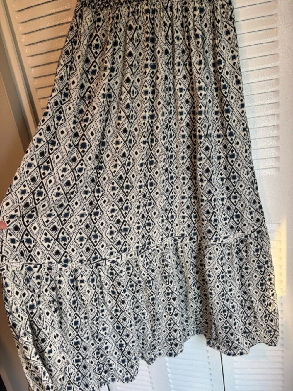 Devoted Boho Chic Maxi Dress – Puff Sleeve Smocked Waist | Size S - Picture 4 of 12